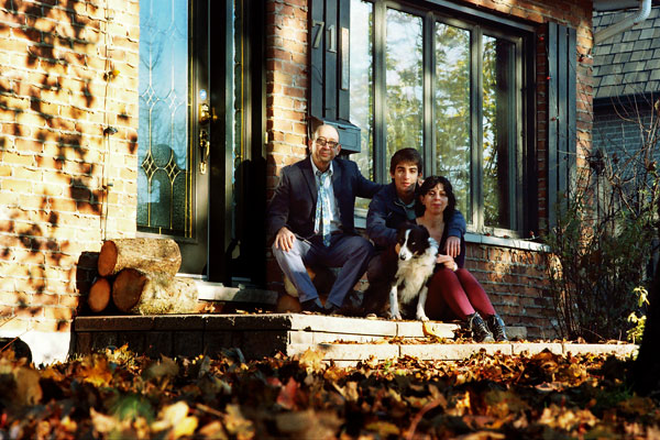 Us, in front of our home in Gatineau